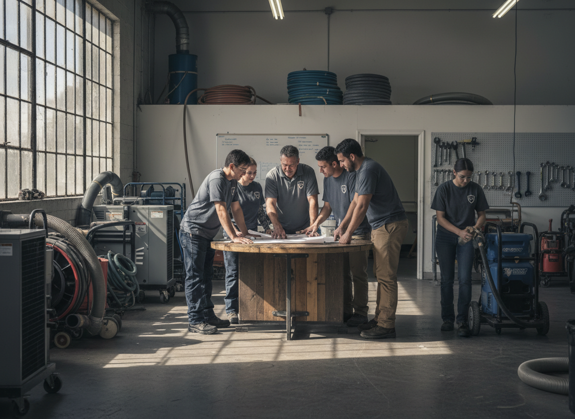 The Mesa Restoration Solutions team at work in Mesa
