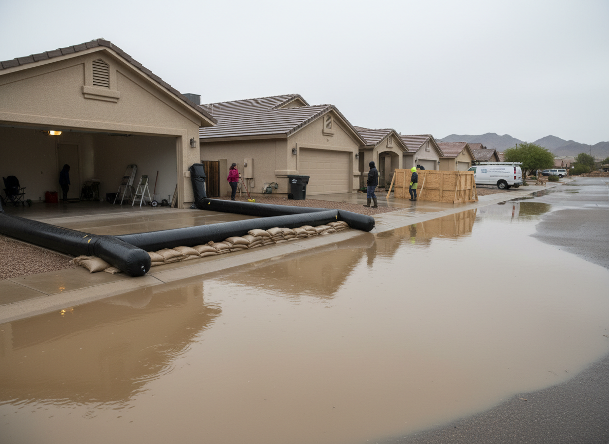 Protecting Garages From Flash Flood Water In West Mesa