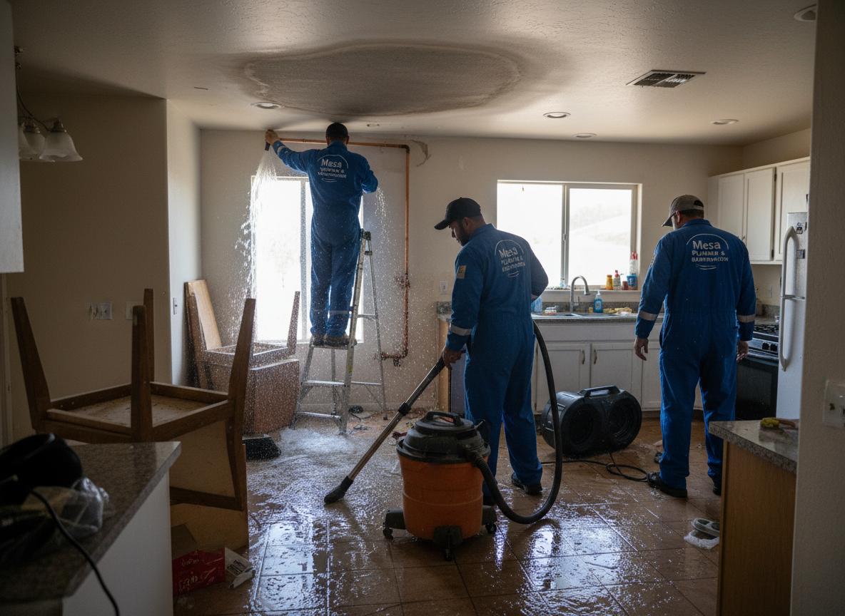 Burst Pipe & Plumbing Leak Cleanup in Mesa, AZ