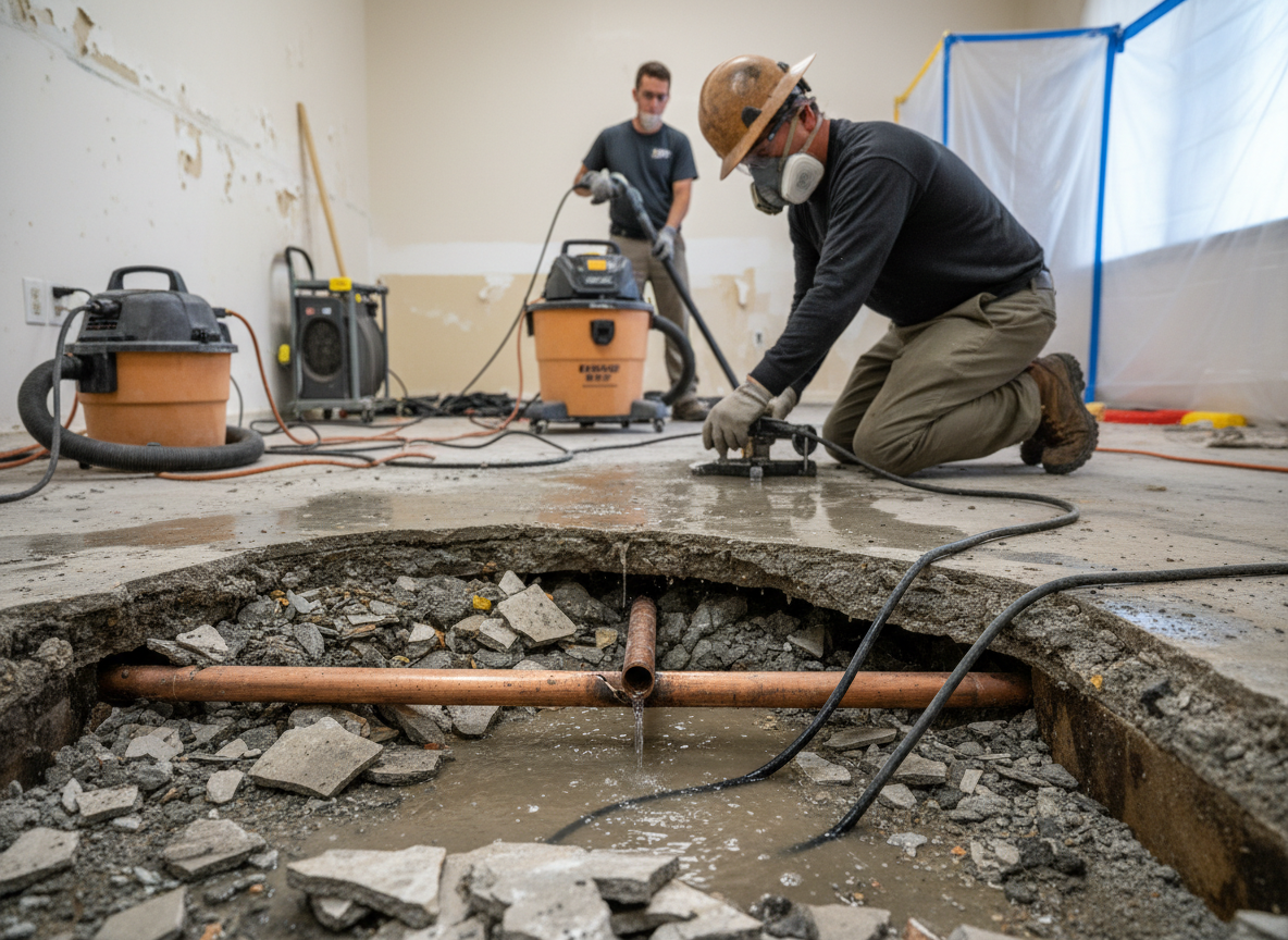 Slab Leak Water Damage Restoration in Mesa, AZ