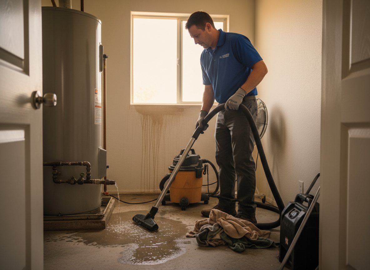 Water Heater Leak Cleanup in Mesa, AZ